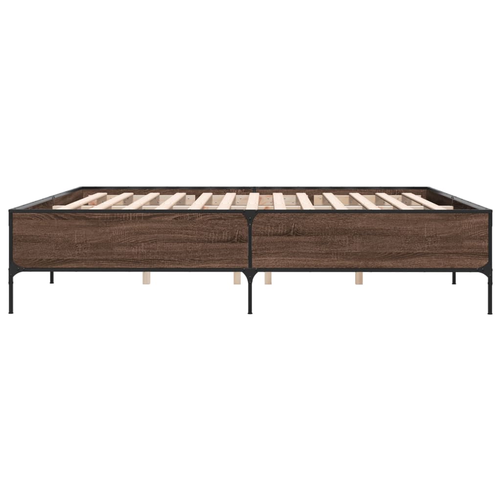 Cadre de lit sans matelas chêne marron 180x200 cm - XIOS