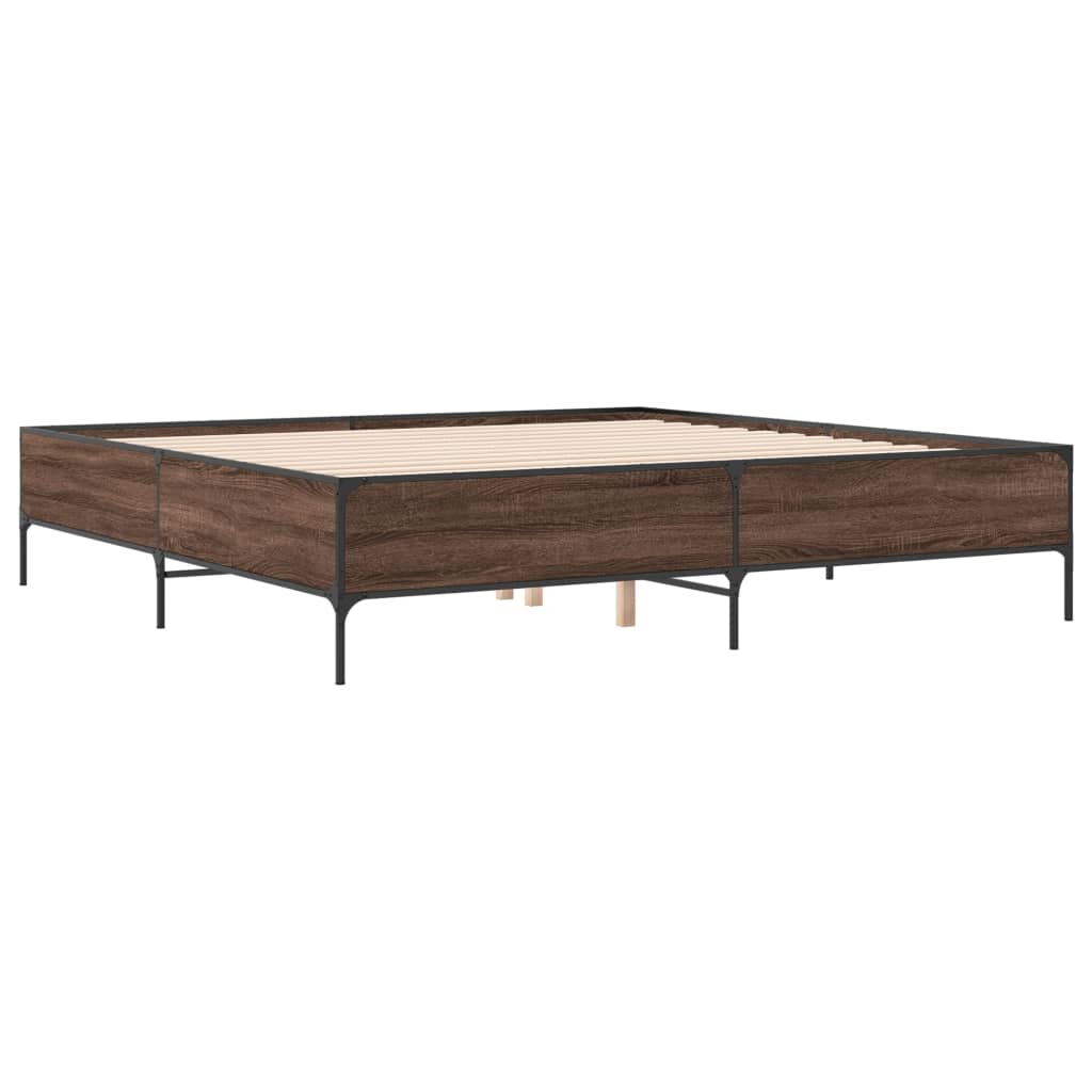 Cadre de lit sans matelas chêne marron 180x200 cm - XIOS