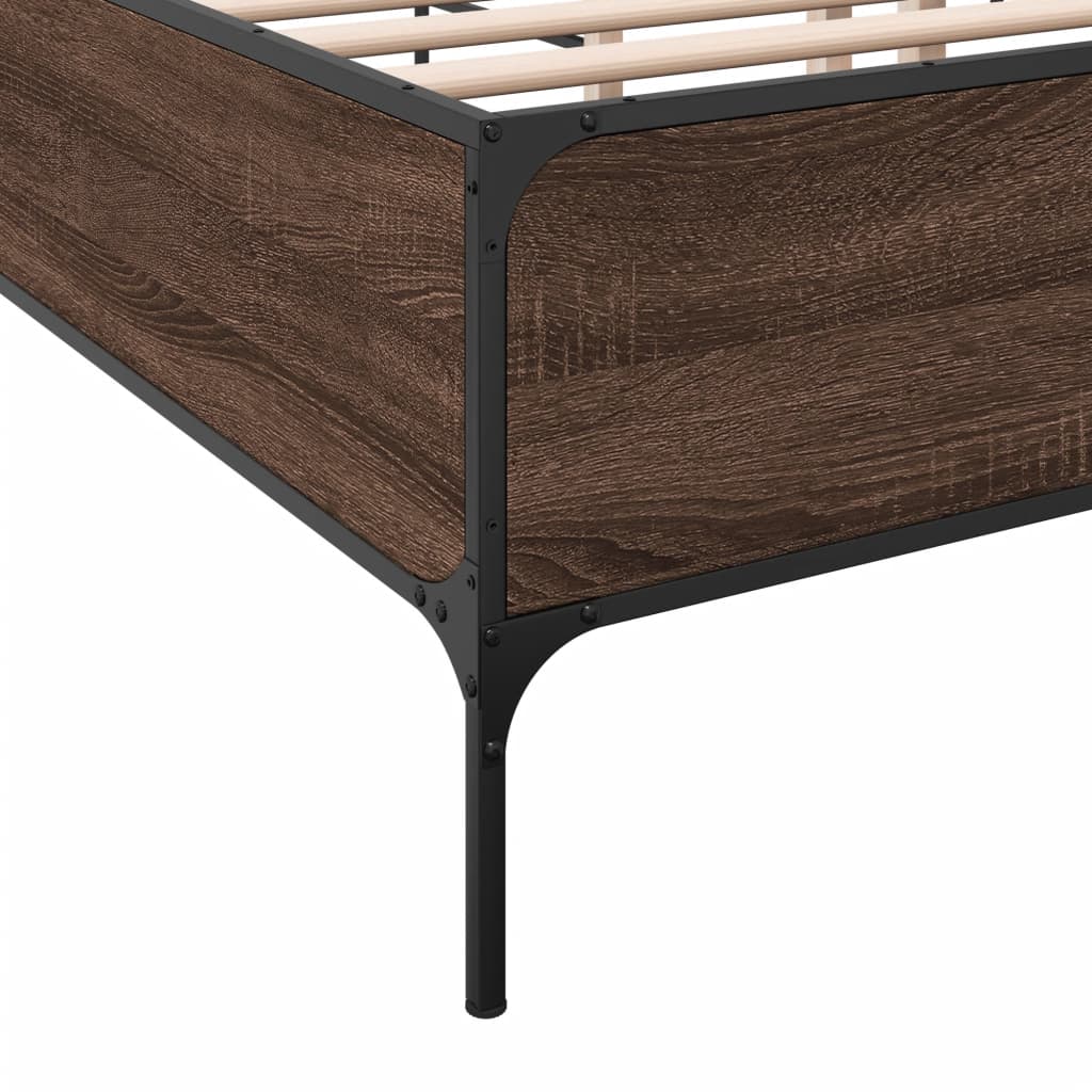 Cadre de lit sans matelas chêne marron 180x200 cm - XIOS