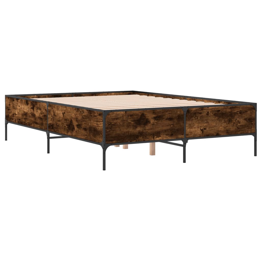 Cadre de lit sans matelas chêne fumé 160x200 cm - XIOS