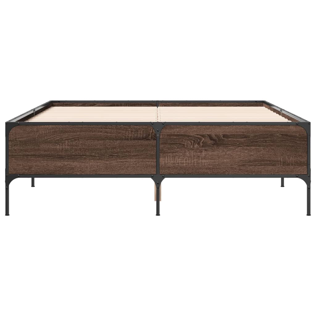 Cadre de lit sans matelas chêne marron 160x200 cm - XIOS