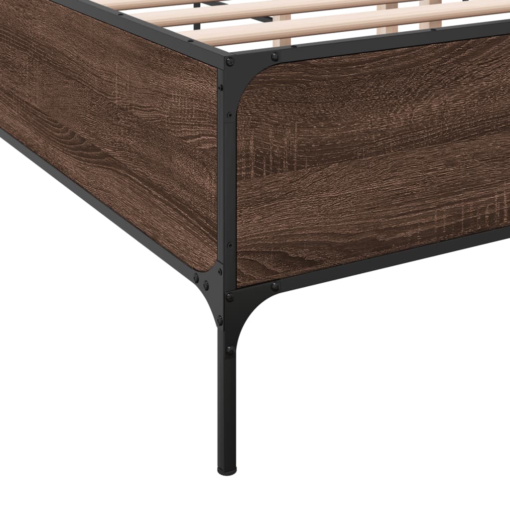 Cadre de lit sans matelas chêne marron 160x200 cm - XIOS