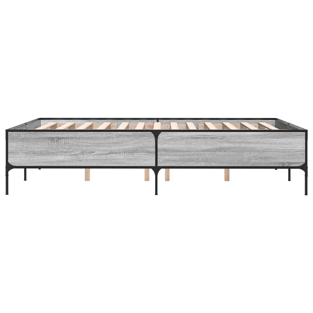 Cadre de lit sans matelas sonoma gris 150x200 cm - XIOS