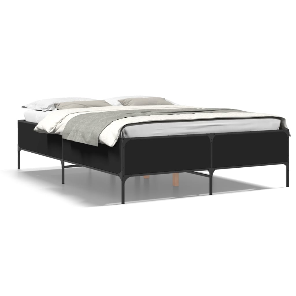 Cadre de lit sans matelas noir 120x200 cm - XIOS