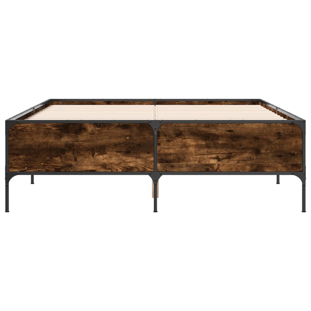 Cadre de lit sans matelas chêne fumé 120x200 cm - XIOS