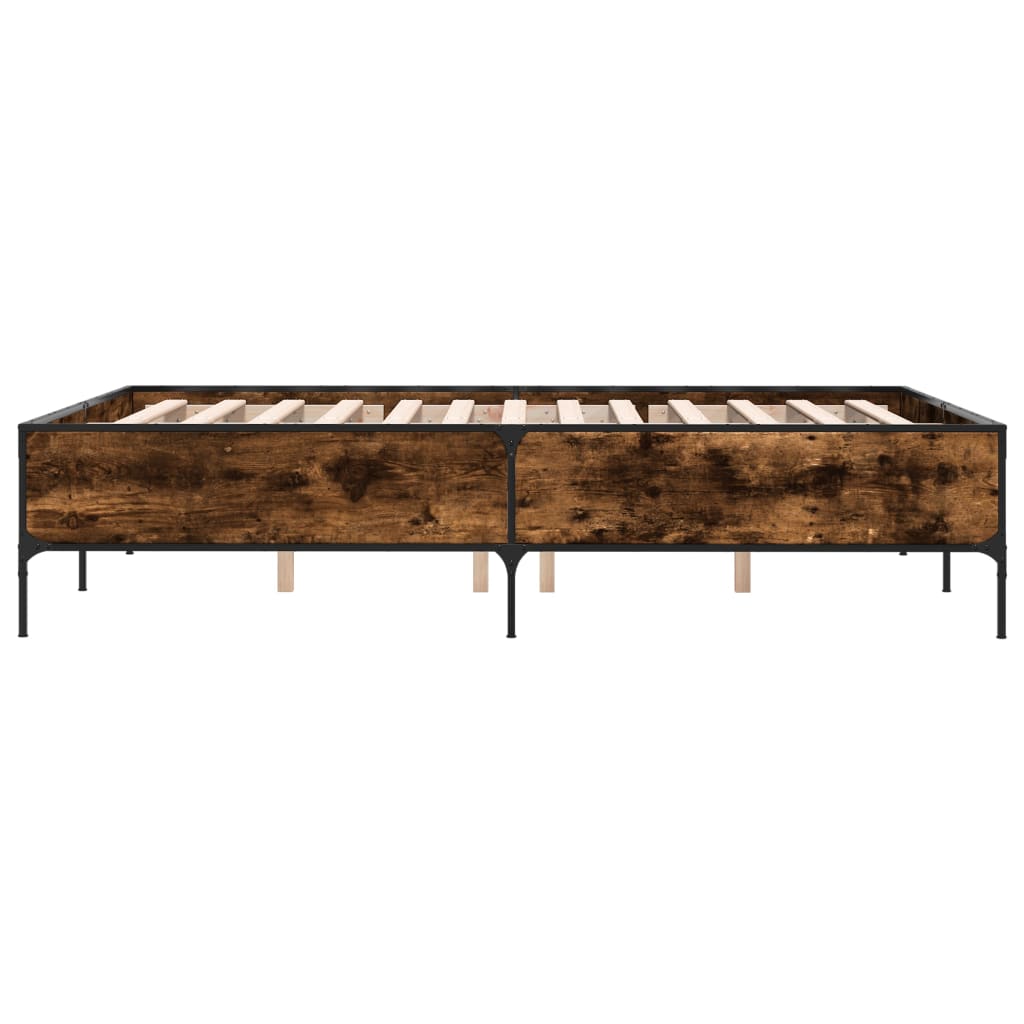 Cadre de lit sans matelas chêne fumé 120x200 cm - XIOS