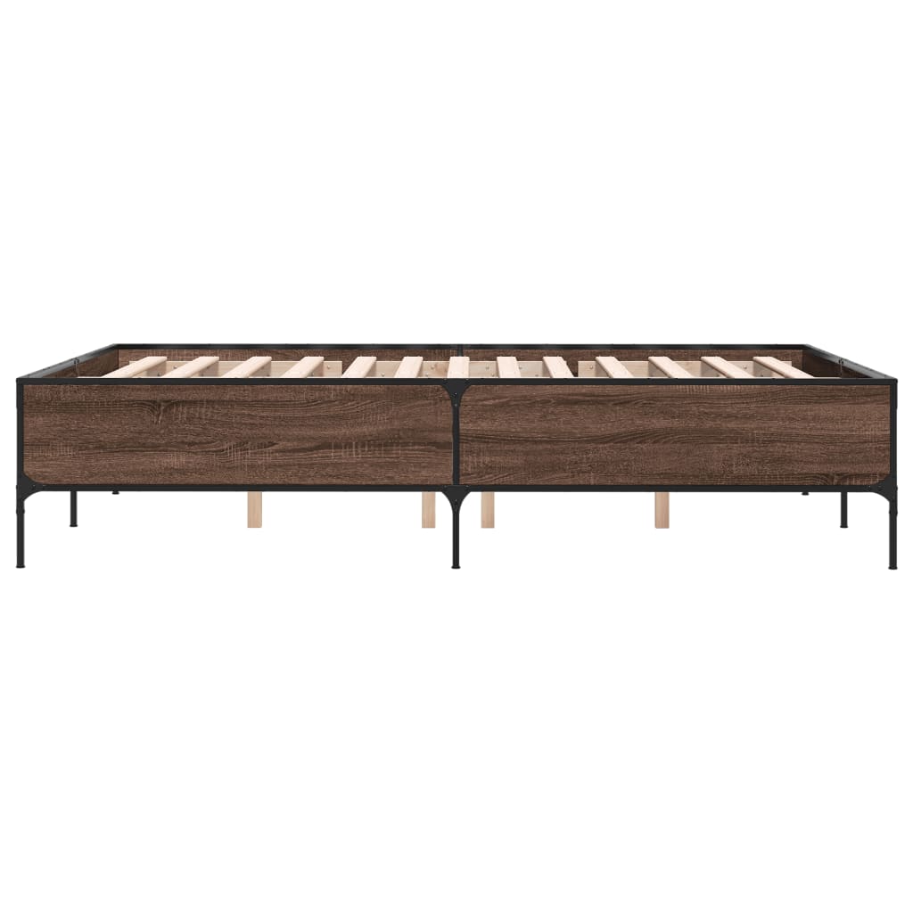 Cadre de lit sans matelas chêne marron 120x200 cm - XIOS