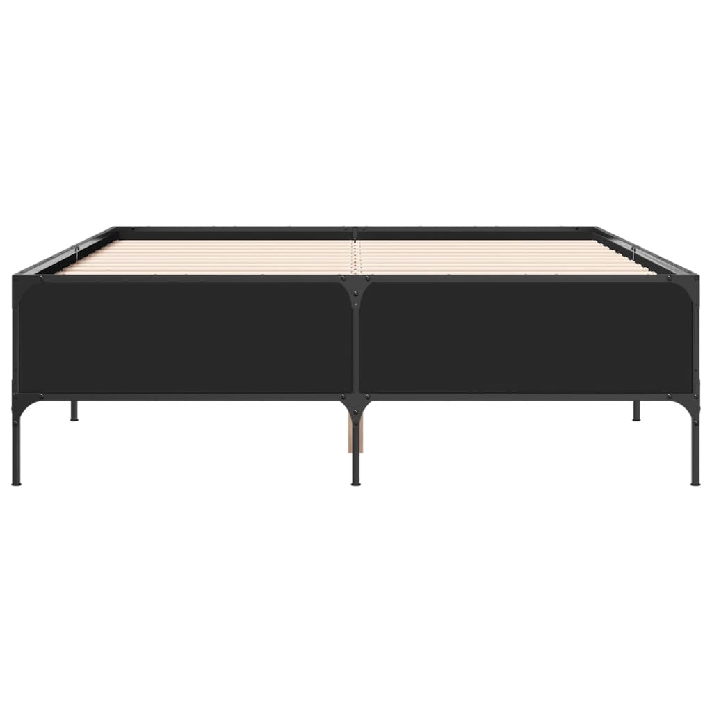 Cadre de lit sans matelas noir 135x190 cm - XIOS
