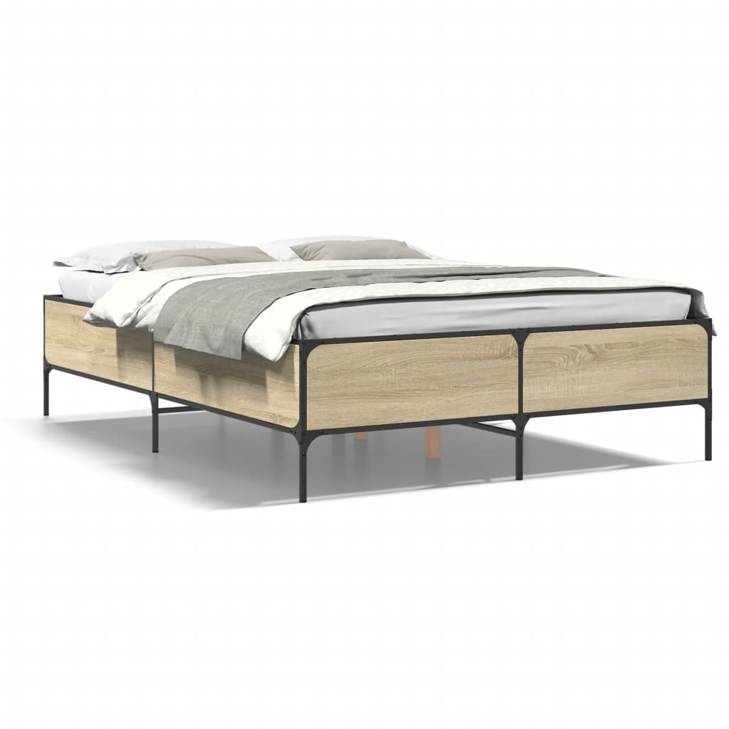 Cadre de lit sans matelas chêne sonoma 135x190 cm - XIOS