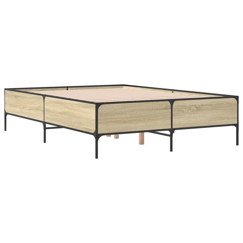 Cadre de lit sans matelas chêne sonoma 135x190 cm - XIOS