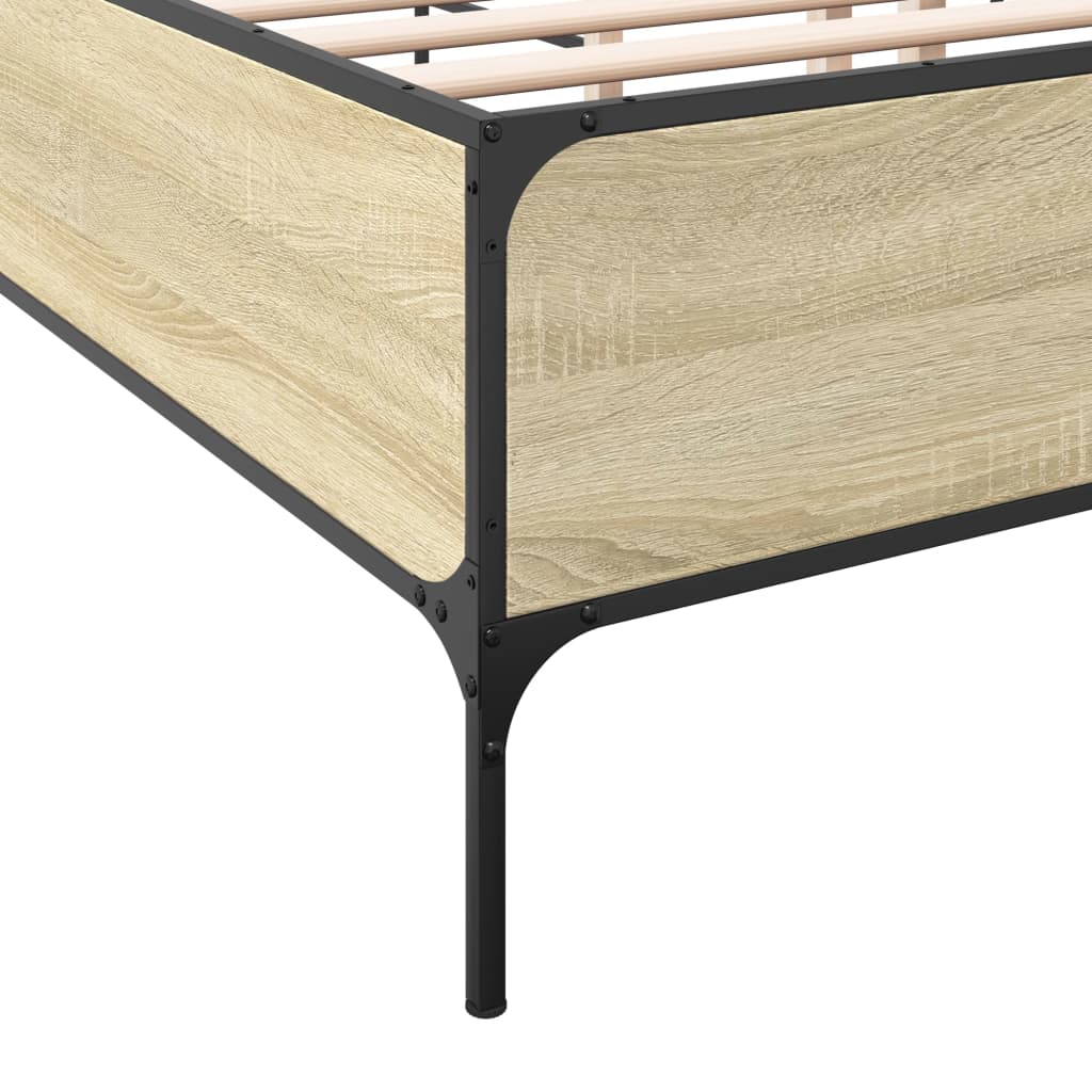 Cadre de lit sans matelas chêne sonoma 135x190 cm - XIOS