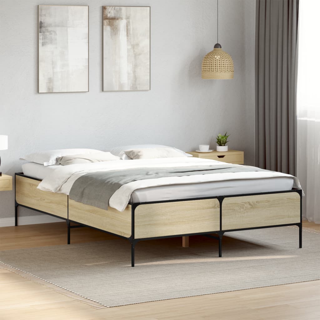 Cadre de lit sans matelas chêne sonoma 135x190 cm - XIOS