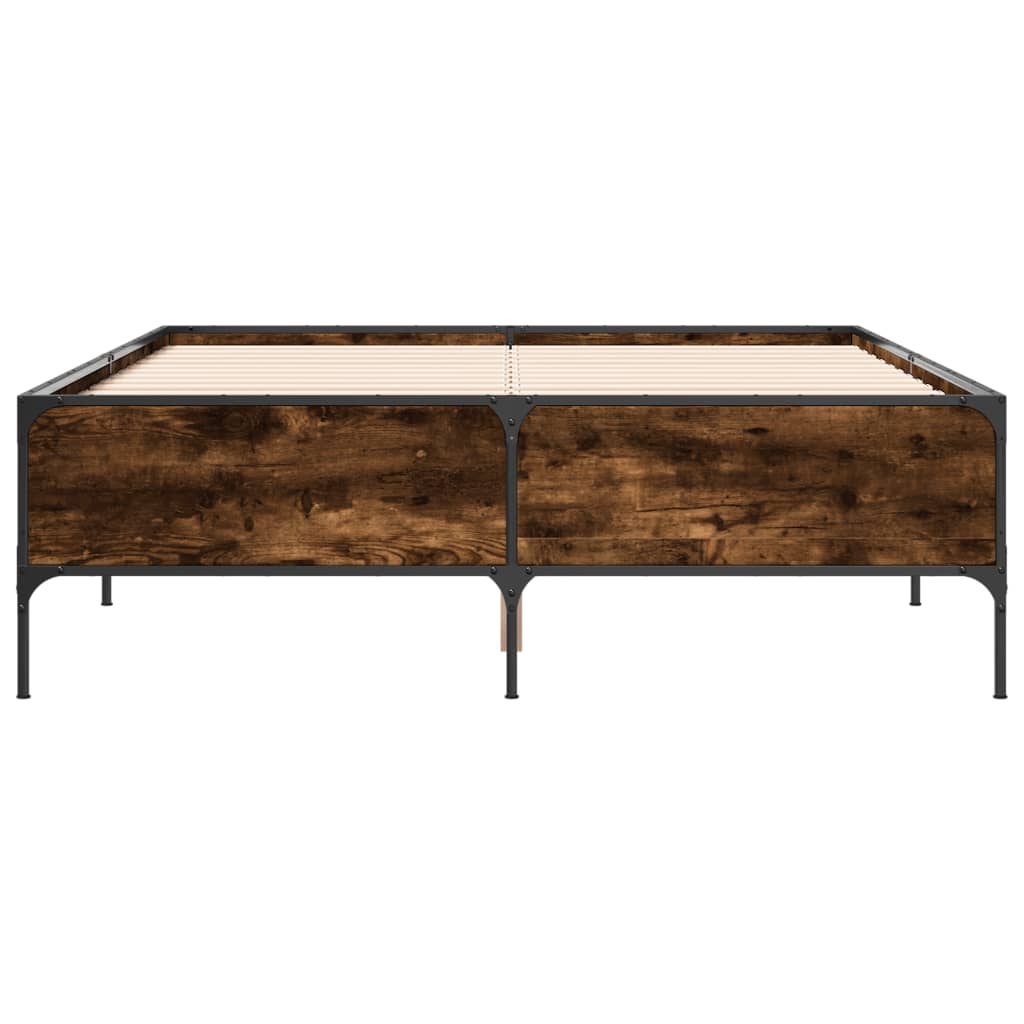 Cadre de lit sans matelas chêne fumé 120x190 cm - XIOS