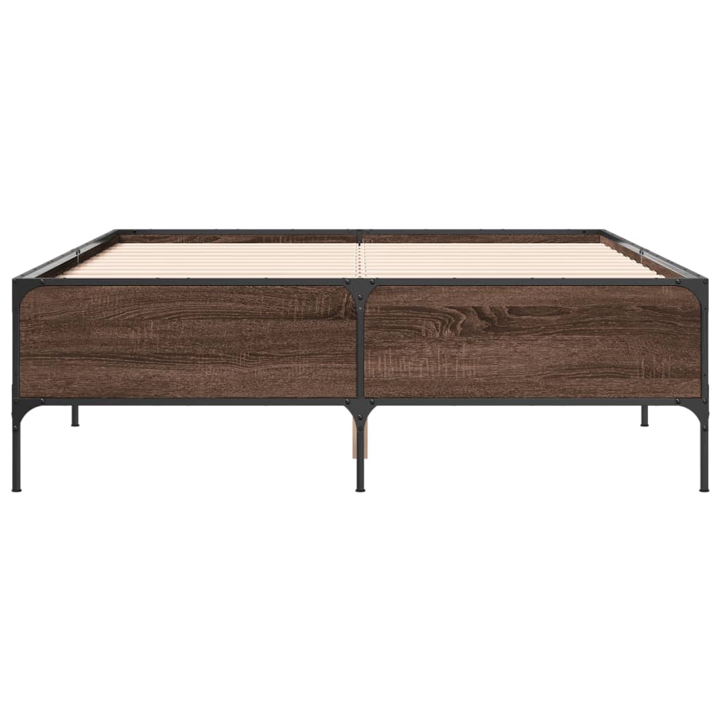 Cadre de lit sans matelas chêne marron 120x190 cm - XIOS