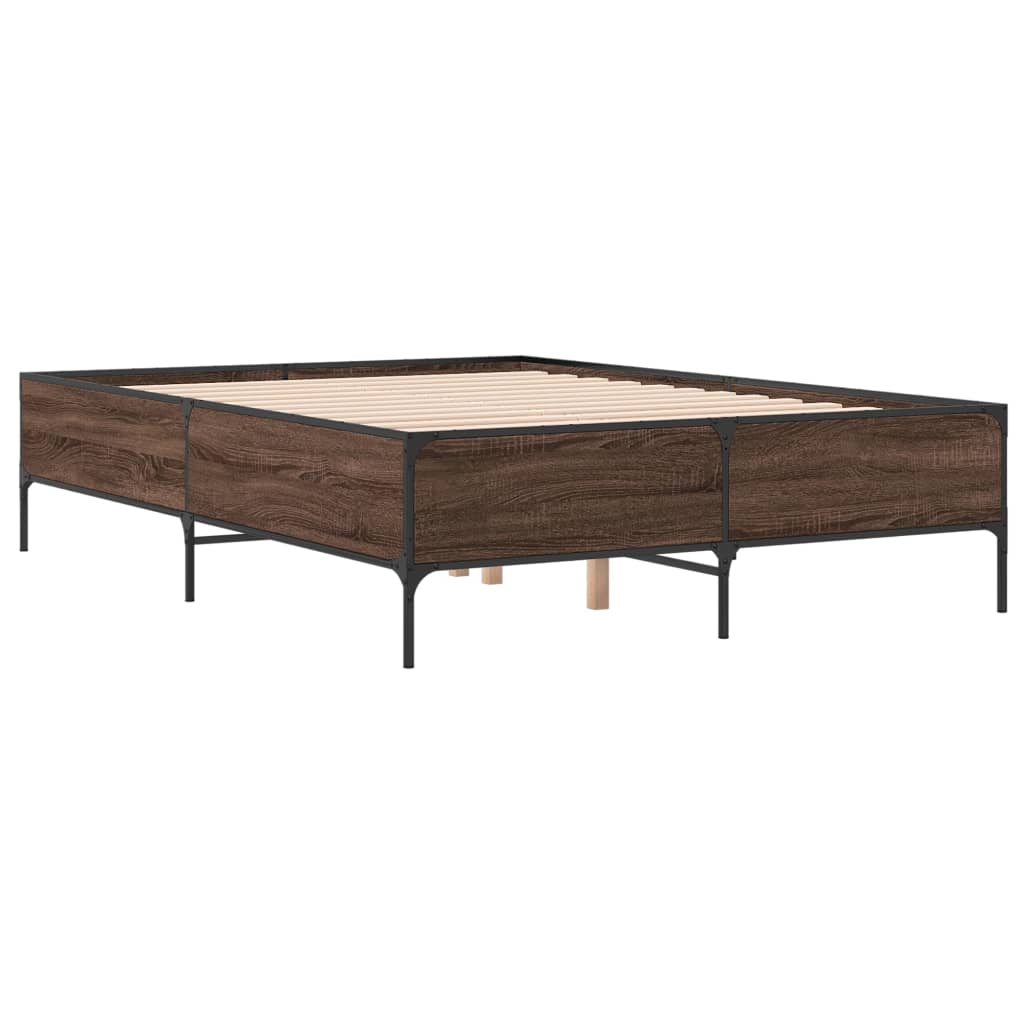 Cadre de lit sans matelas chêne marron 120x190 cm - XIOS