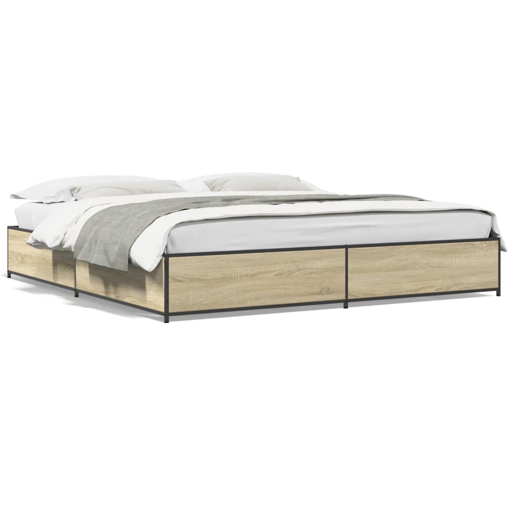 Cadre de lit sans matelas chêne sonoma 200x200 cm - XIOS