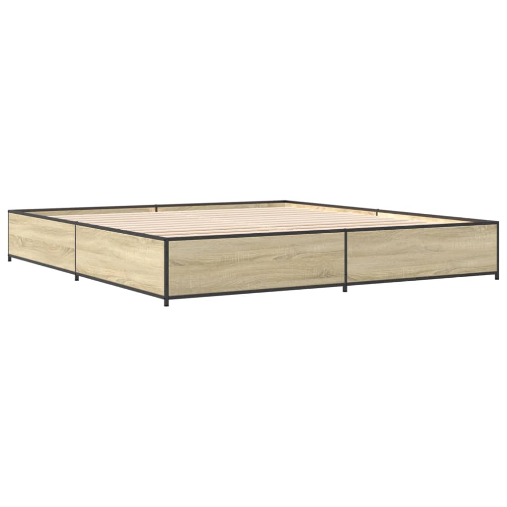 Cadre de lit sans matelas chêne sonoma 200x200 cm - XIOS