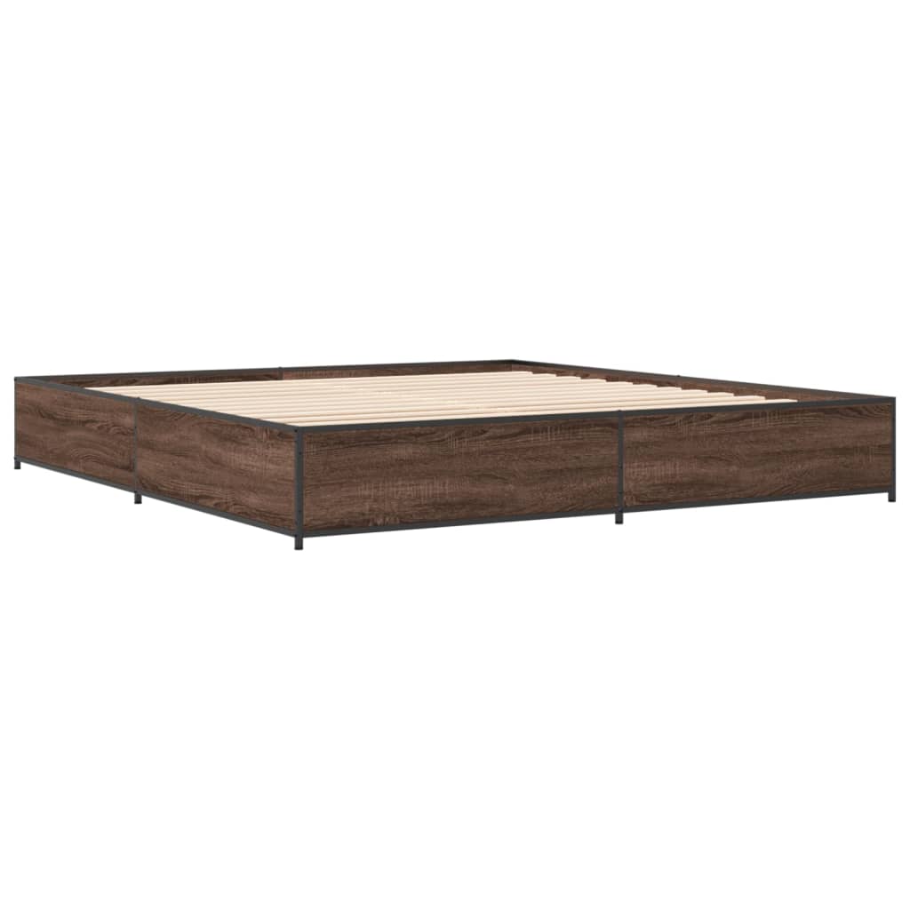 Cadre de lit sans matelas chêne marron 200x200 cm - XIOS