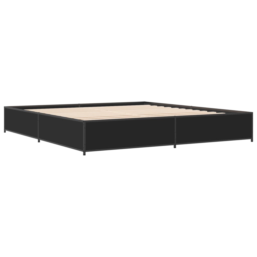 Cadre de lit sans matelas noir 160x200 cm - XIOS