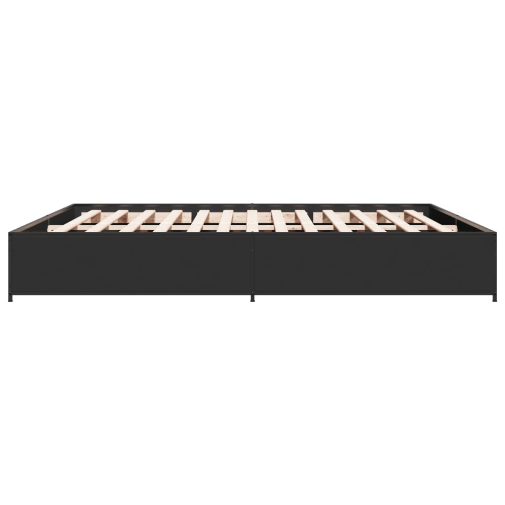 Cadre de lit sans matelas noir 160x200 cm - XIOS