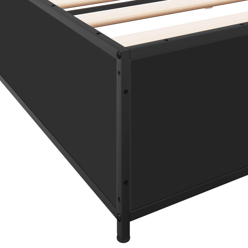 Cadre de lit sans matelas noir 160x200 cm - XIOS