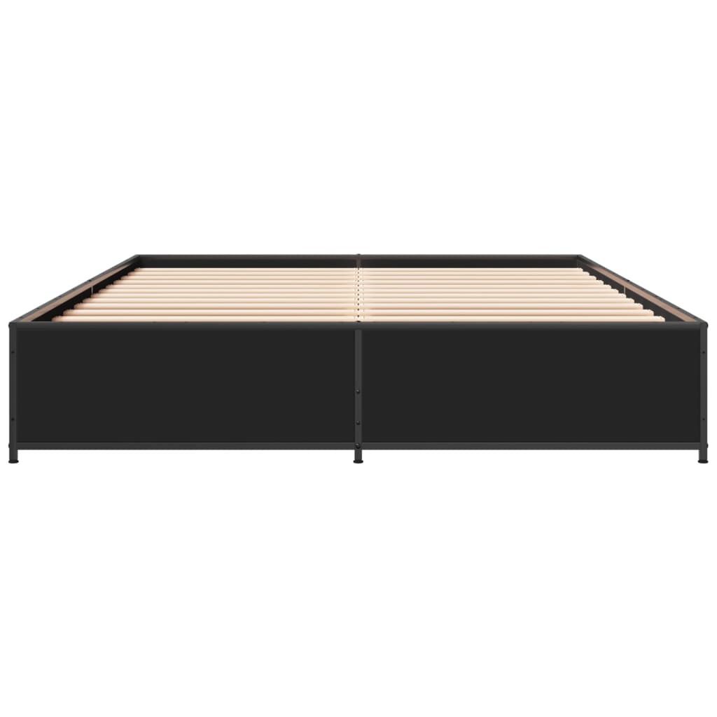 Cadre de lit sans matelas noir 150x200 cm - XIOS