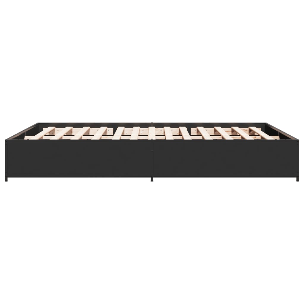 Cadre de lit sans matelas noir 150x200 cm - XIOS