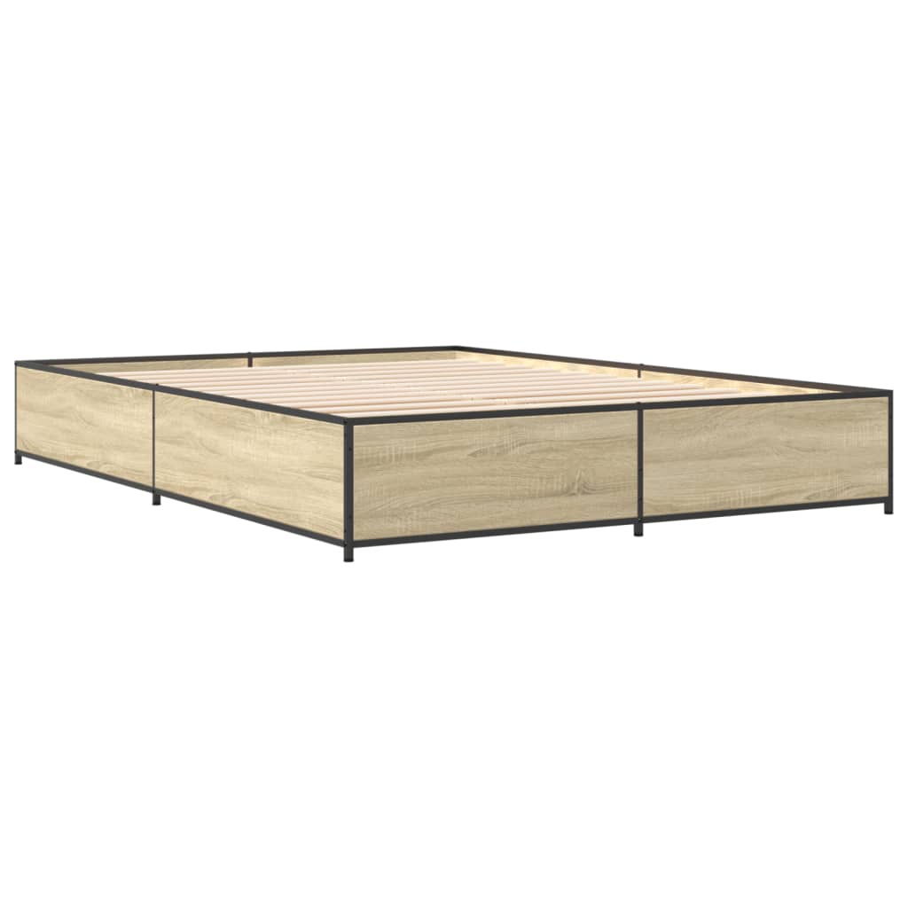 Cadre de lit sans matelas chêne sonoma 150x200 cm - XIOS