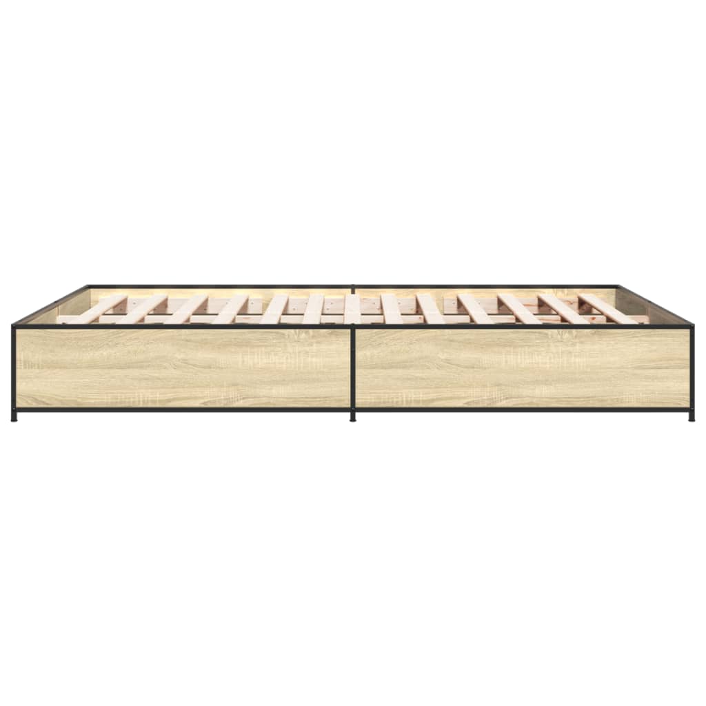 Cadre de lit sans matelas chêne sonoma 150x200 cm - XIOS