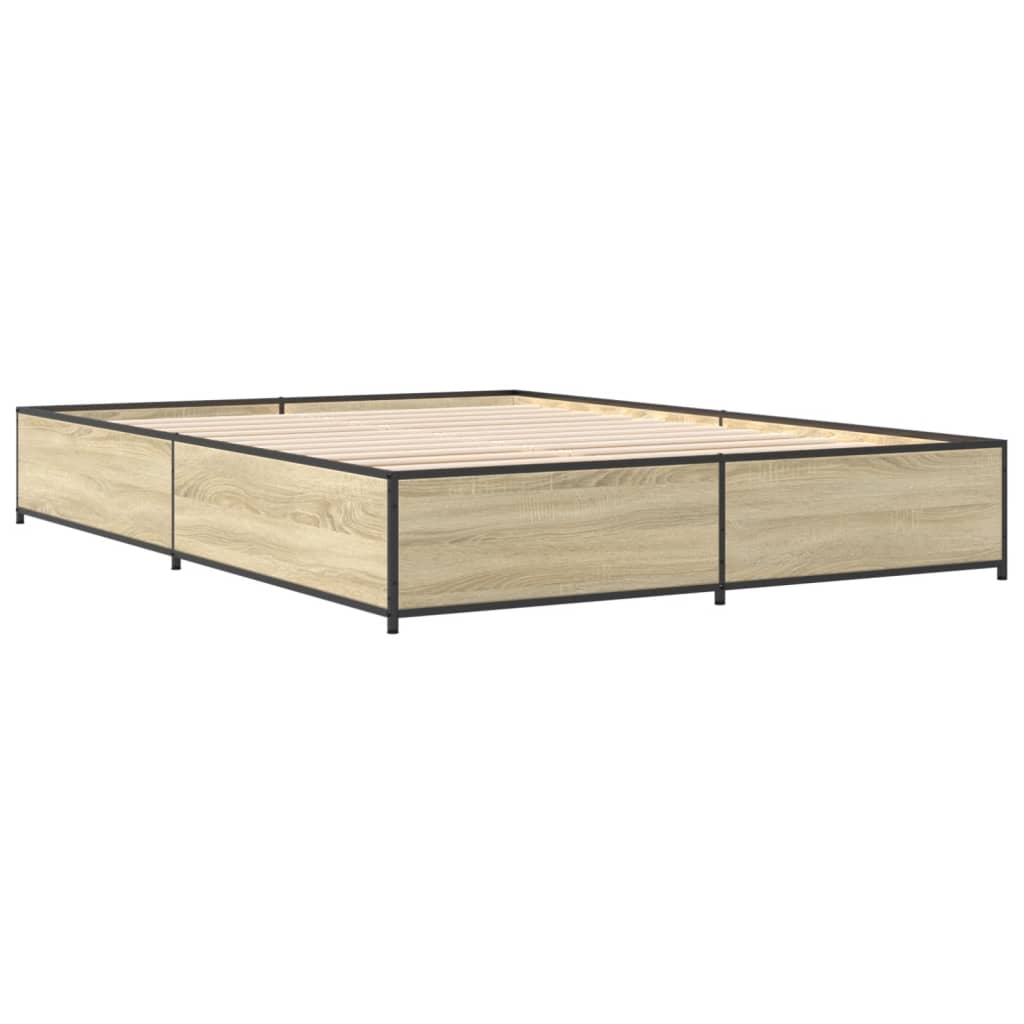 Cadre de lit sans matelas chêne sonoma 150x200 cm - XIOS