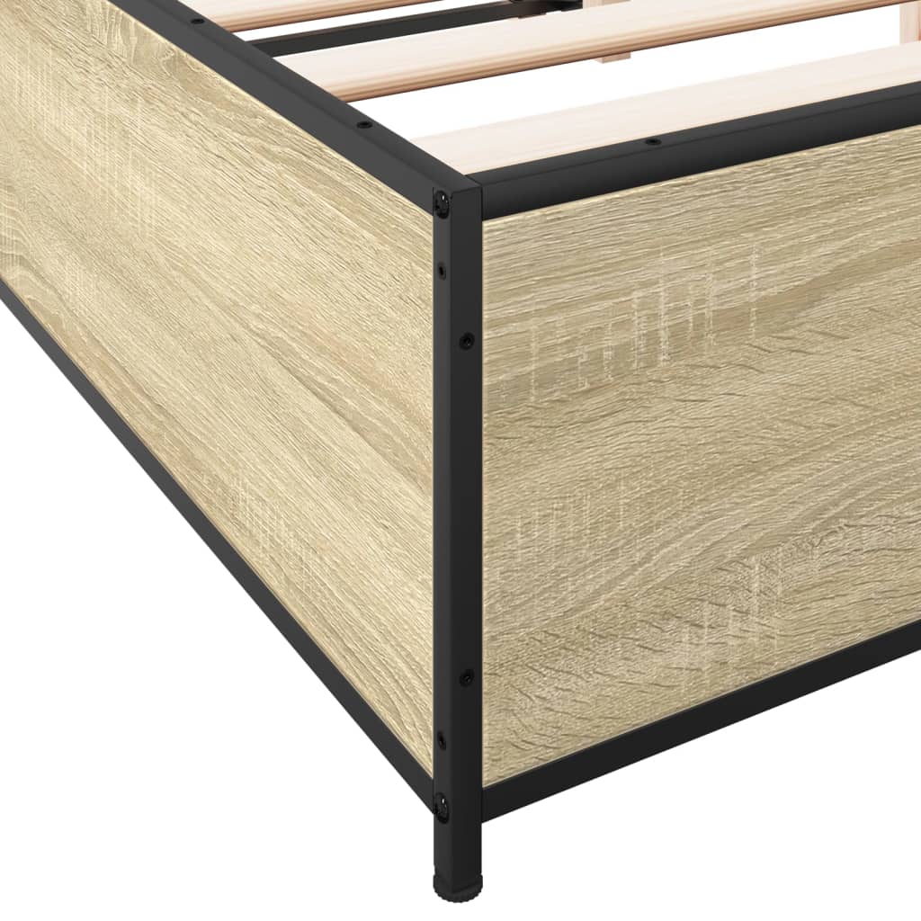 Cadre de lit sans matelas chêne sonoma 150x200 cm - XIOS