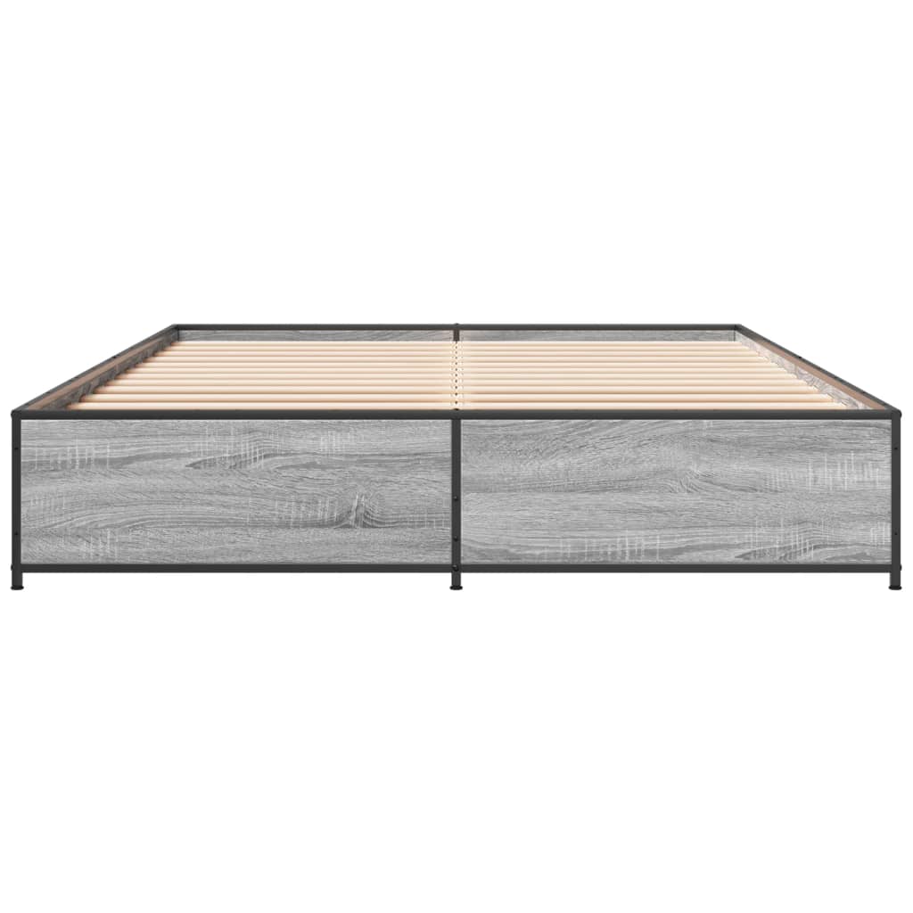 Cadre de lit sans matelas sonoma gris 150x200 cm - XIOS