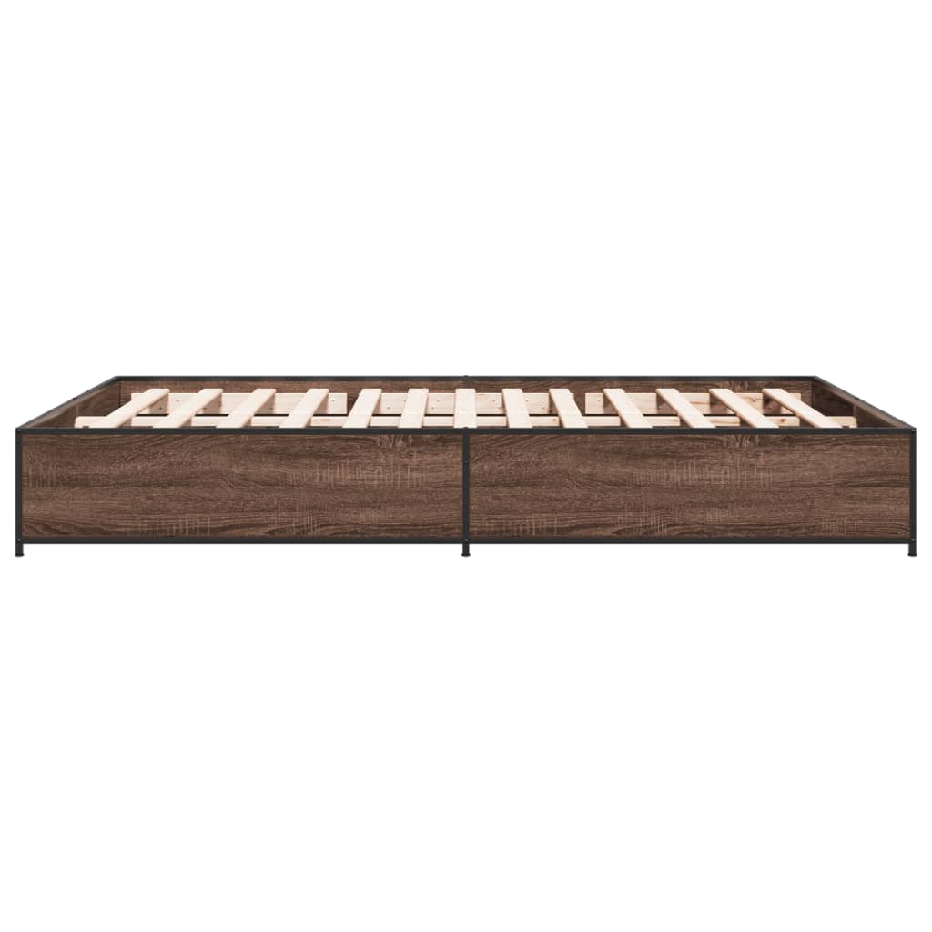 Cadre de lit sans matelas chêne marron 150x200 cm - XIOS