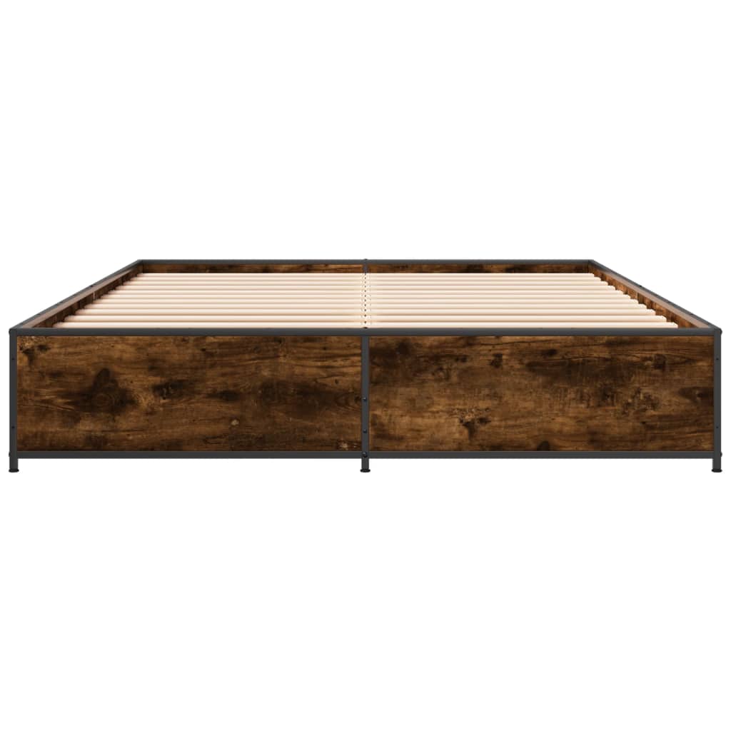 Cadre de lit sans matelas chêne fumé 140x200 cm - XIOS