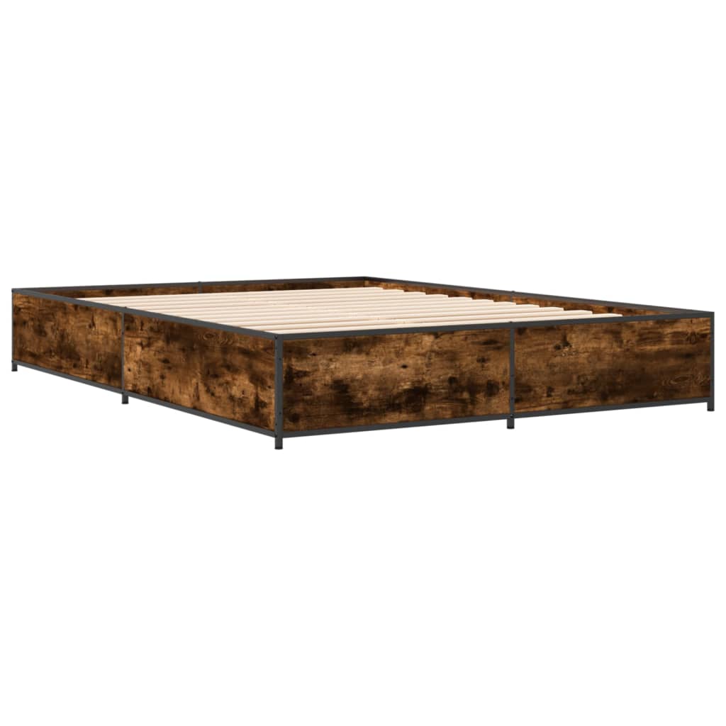 Cadre de lit sans matelas chêne fumé 140x200 cm - XIOS