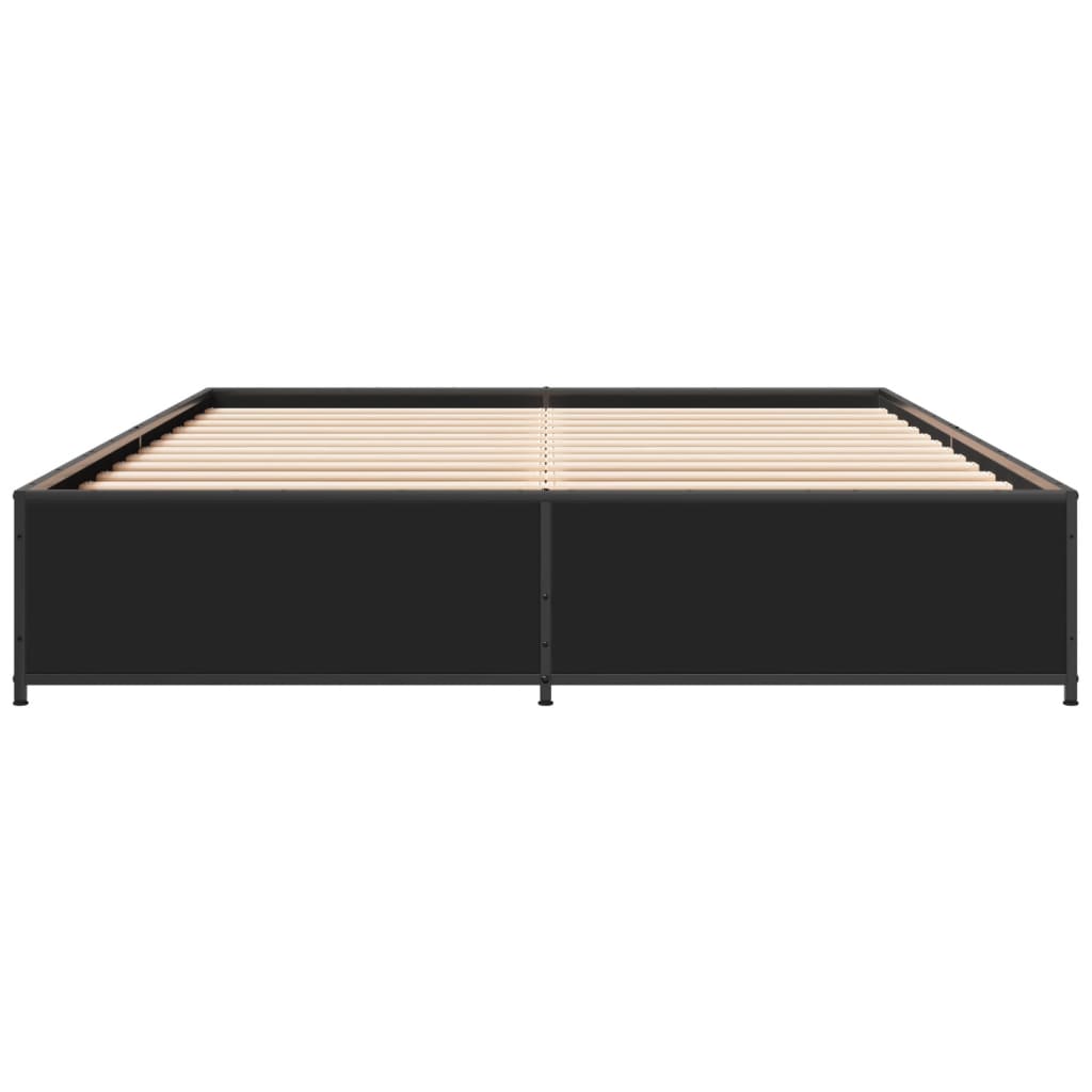 Cadre de lit sans matelas noir 140x190 cm - XIOS