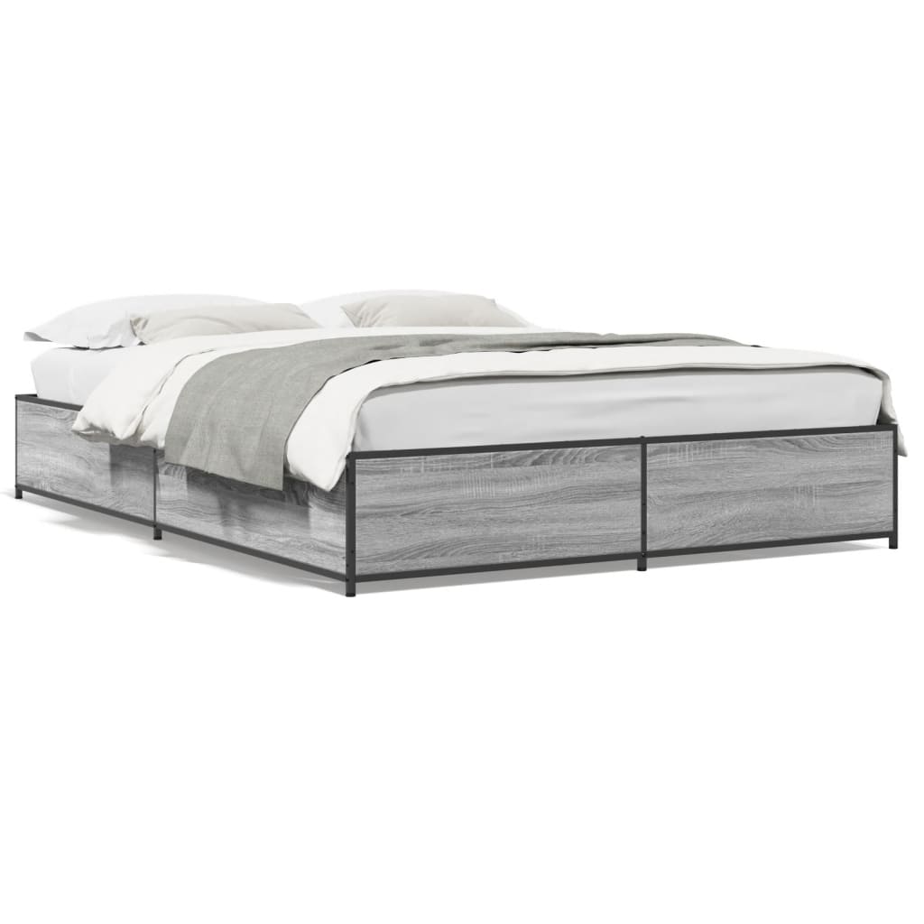 Cadre de lit sans matelas sonoma gris 120x190 cm - XIOS
