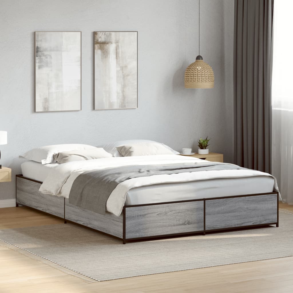 Cadre de lit sans matelas sonoma gris 120x190 cm - XIOS