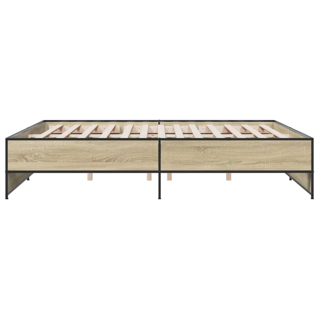 Cadre de lit sans matelas chêne sonoma 200x200 cm - XIOS