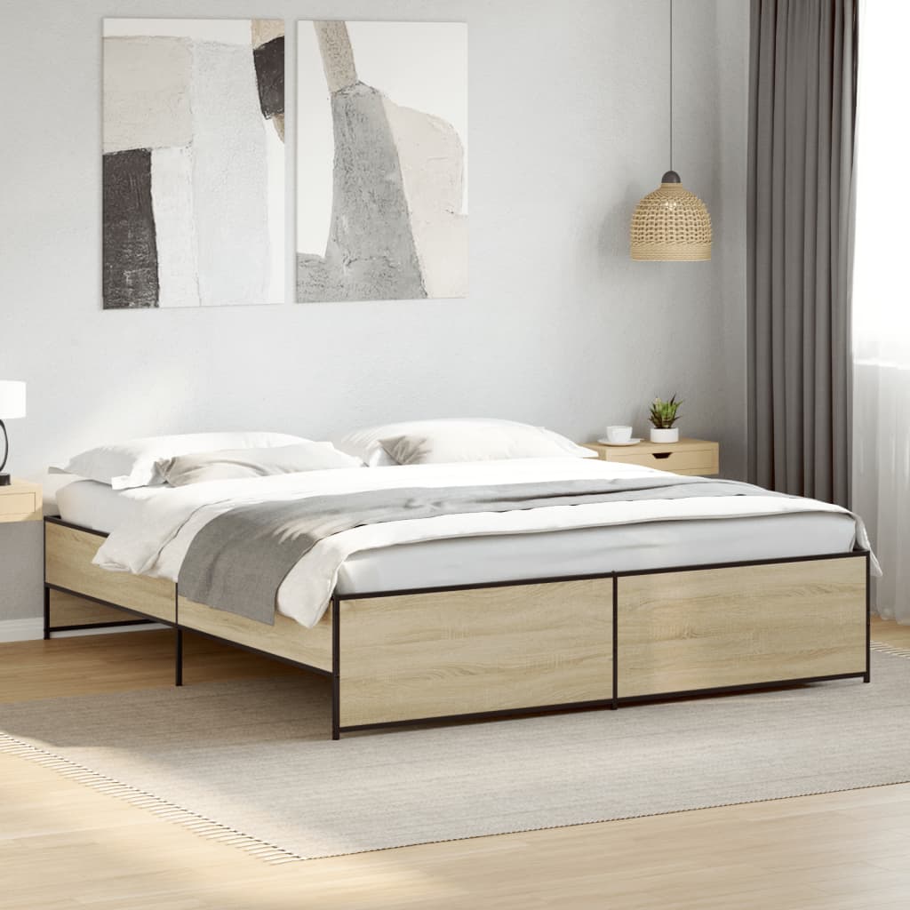 Cadre de lit sans matelas chêne sonoma 200x200 cm - XIOS