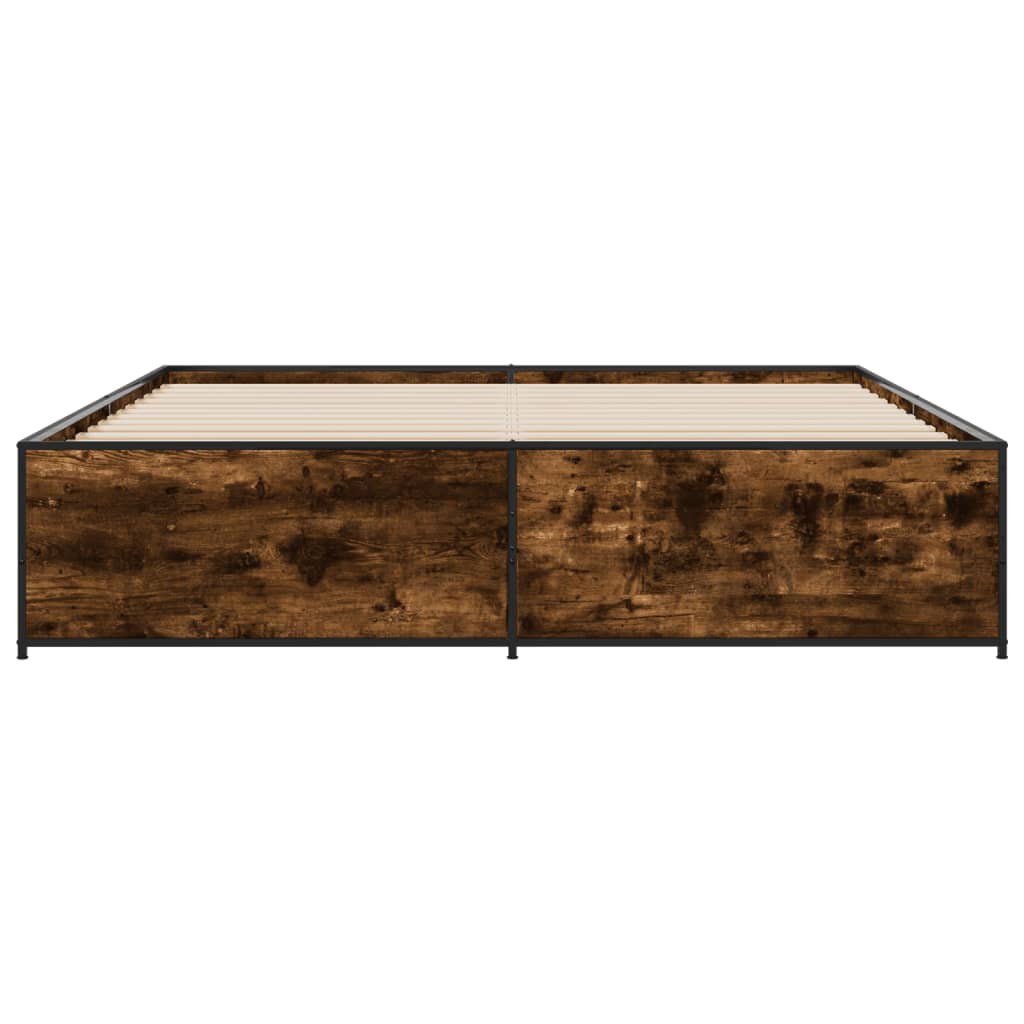 Cadre de lit sans matelas chêne fumé 200x200 cm - XIOS