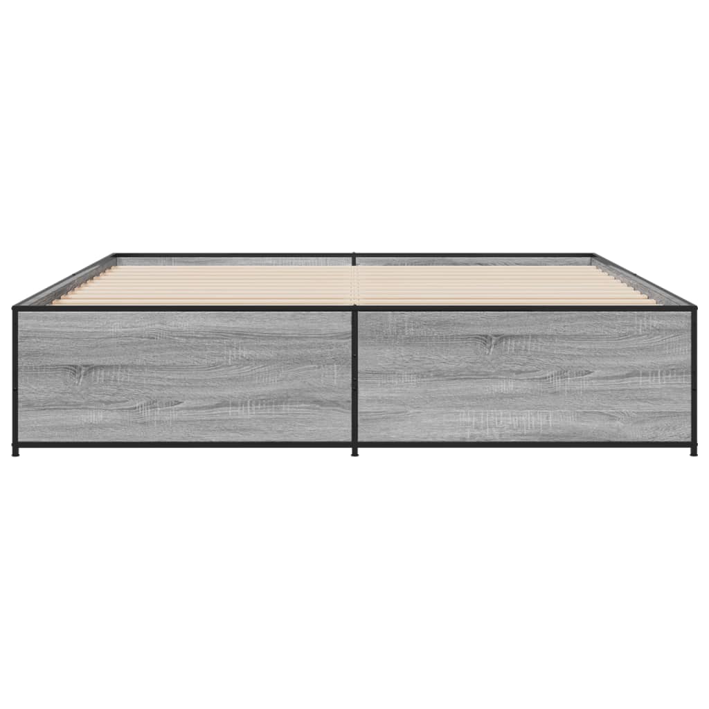 Cadre de lit sans matelas sonoma gris 200x200 cm - XIOS