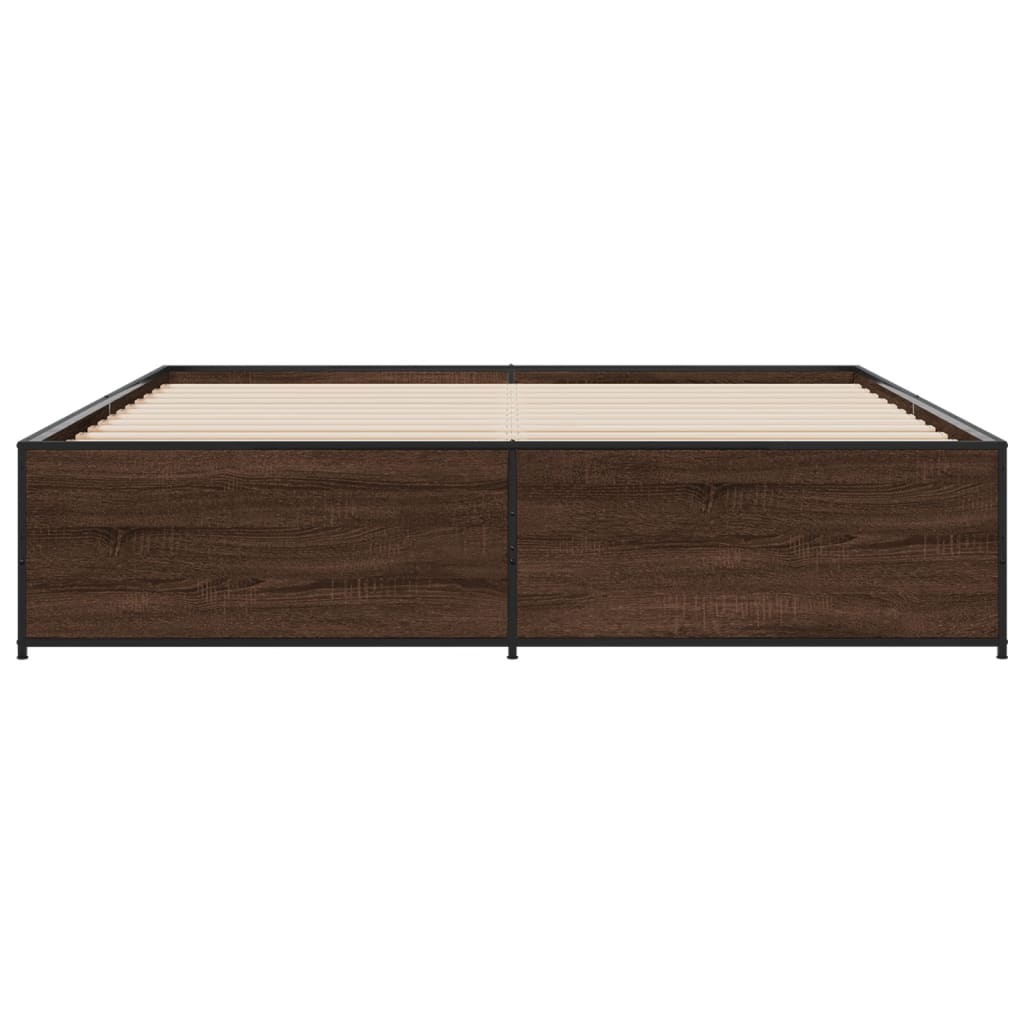 Cadre de lit sans matelas chêne marron 200x200 cm - XIOS