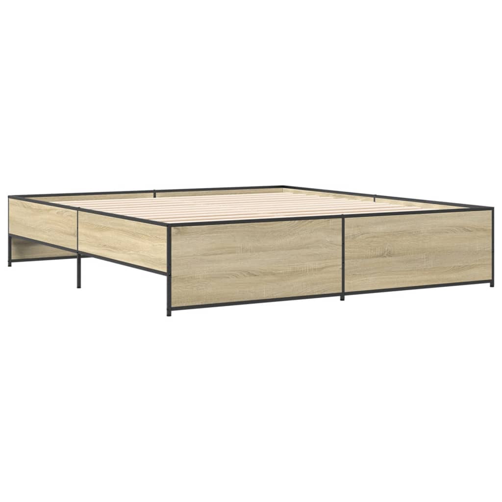 Cadre de lit sans matelas chêne sonoma 180x200 cm - XIOS