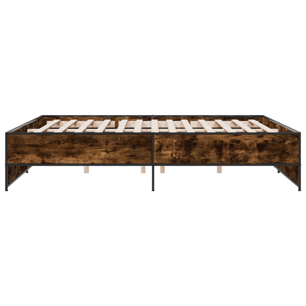 Cadre de lit sans matelas chêne fumé 180x200 cm - XIOS