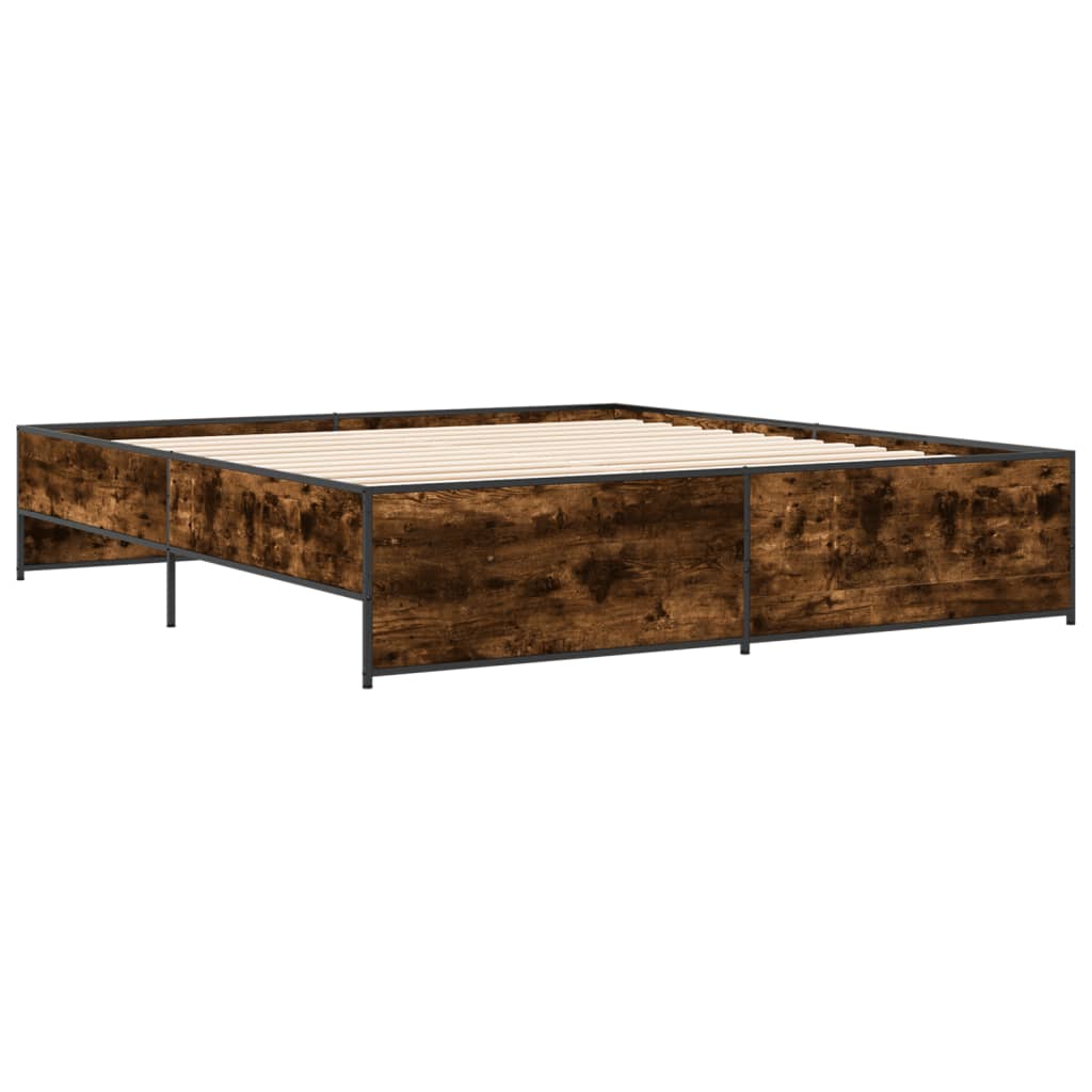 Cadre de lit sans matelas chêne fumé 180x200 cm - XIOS