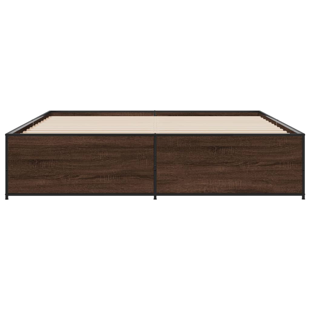 Cadre de lit sans matelas chêne marron 180x200 cm - XIOS