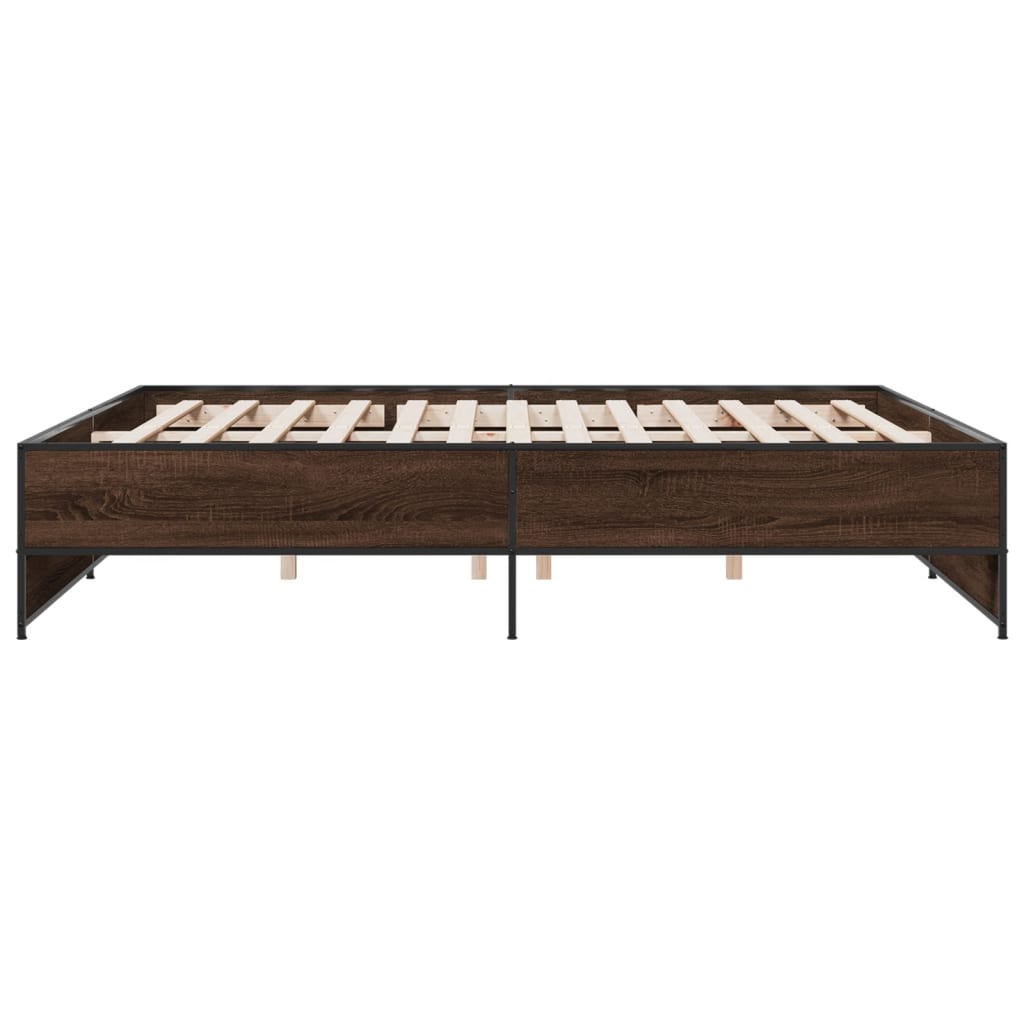 Cadre de lit sans matelas chêne marron 180x200 cm - XIOS
