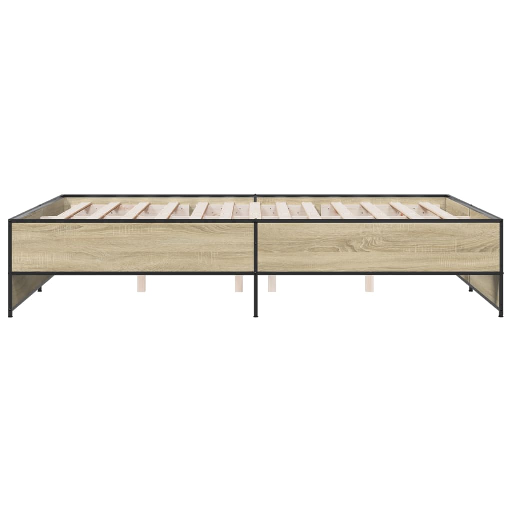 Cadre de lit sans matelas chêne sonoma 160x200 cm - XIOS