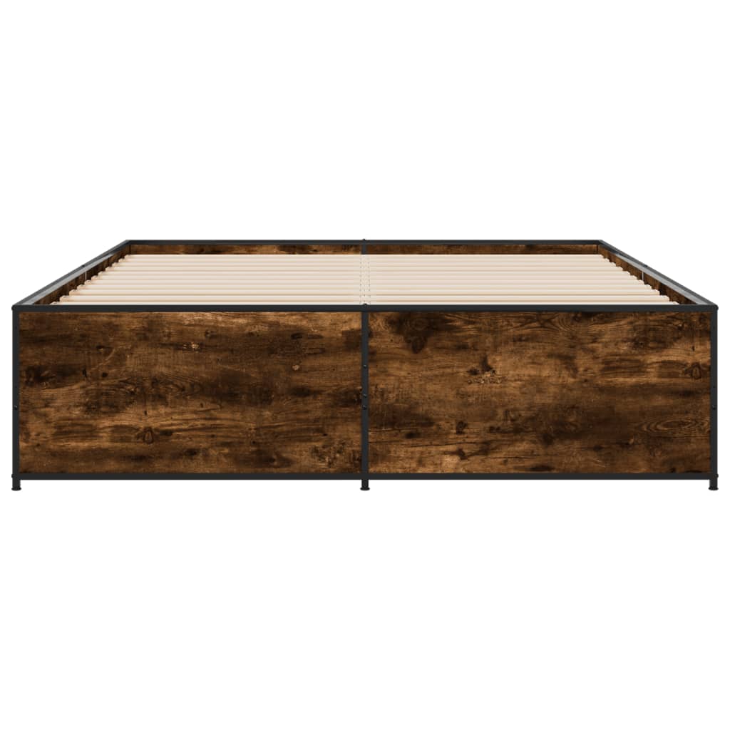 Cadre de lit sans matelas chêne fumé 160x200 cm - XIOS